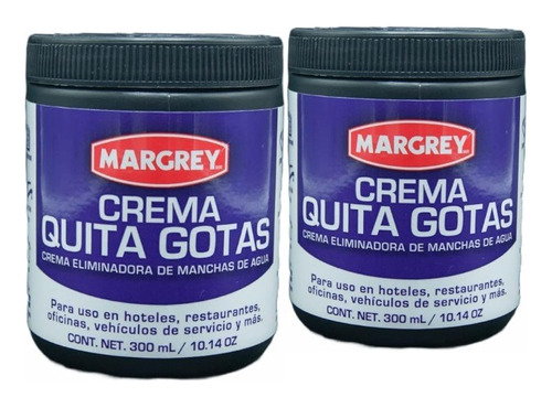 Crema Quita Gotas Vidrio Ventanales 300ml Margrey(pq De 2)