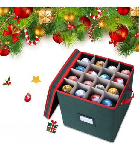 Ornamento De Navidad Almacenamiento Caja Cubo Pecho Organiza