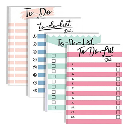 4 Packs To Do List Planner Sticky Notepad 200 Sheets 4 ...
