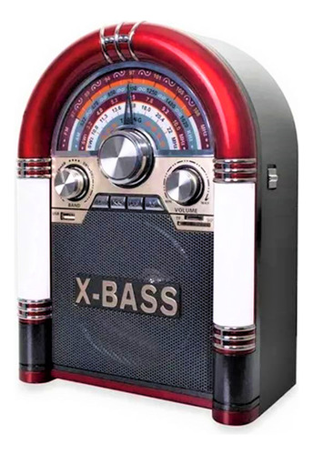 Parlante Retro Rockola Xl Bluetooth Recargable Iluminada Ap2
