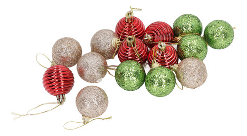 30 Uds Bolas De Árbol De Navidad Adornos Rojo Dorado Verde