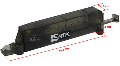 Imagem 2 de 8 de Carregador De Bbs Airsoft Capacidade 100 Bbs Calibre 6mm