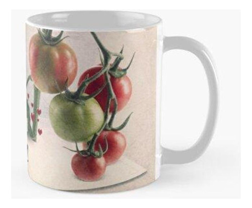 Taza Ilustración De Tomates Calidad Premium