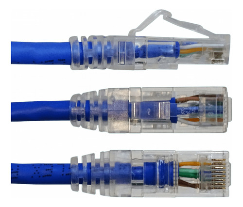 Furukawa 0,5mt Cat6 Azul U/utp Lszh Cable Patch Rj45 Gigalan