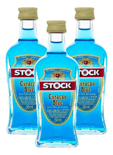 Licor Stock Curacau Blue 50ml - Sabor Cítrico E Cor Azul