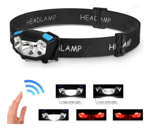 Recargables, Linterna Frontal Led De 5000, Sensor De