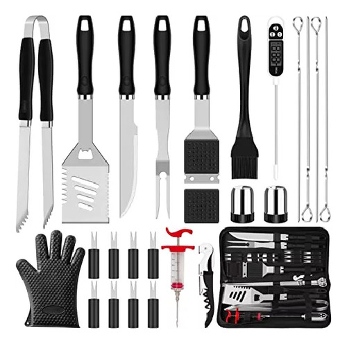 Kit De Utensilios De Parrilla Cubiertos Asador Acero Inox