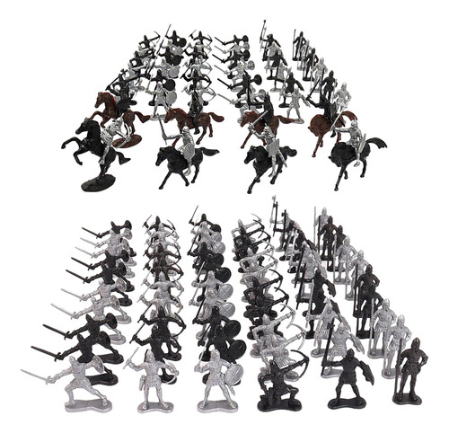 Juego De 112 Juguetes De Caballeros, Figura De Plástico
