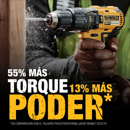 Combo Dewalt Brushless Rotomartillo + Llave De Impacto Color Amarillo/Negro