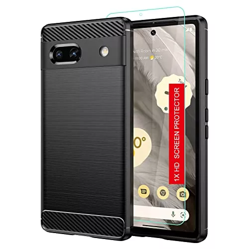 Funda Para Google Pixel 7a Negro Matte Tpu Carbon Fiber-02