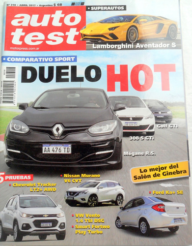 Auto Test 318 Comparativo Sport: Golf Gtl, Megane R.s, 308 S