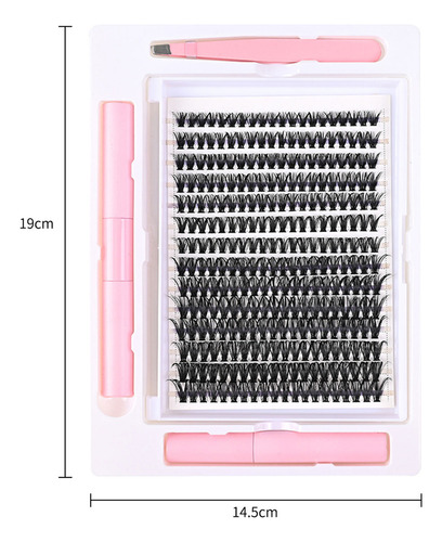 Set De Pestañas Postizas Con Volumen Segmentado 40d Diy .