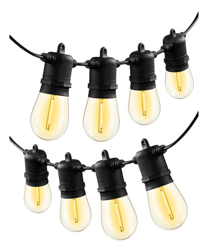 Damaing Outdoor String Lights 96ft Luces De Patio Con 32 Bom