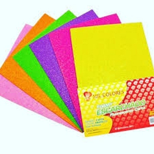 Foami Escarchado Fluorest Carta Pack De 100 Unidades (25vds)