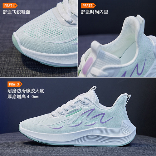 Zapatillas De Mujer De Malla Flyweave Transpirable