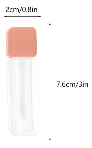 5 Unidades De 6 Ml, Garrafas Cilíndricas De Brilho Labial, S