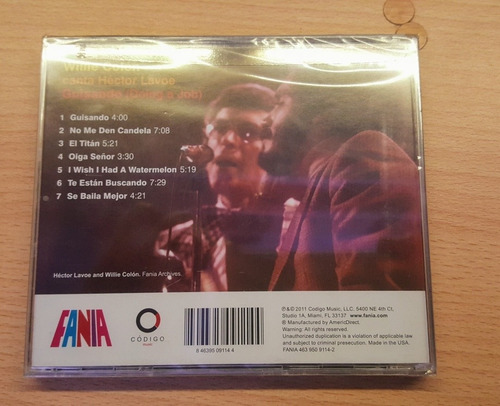 Imagen 2 de 3 de Cd Salsa Héctor Lavoe &willie Colón - Guisando Doing A Job