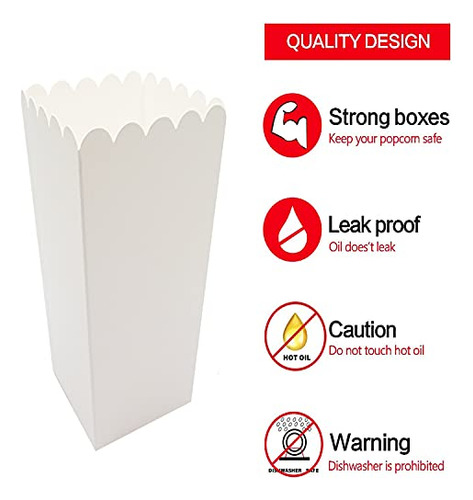 Cajas De Palomitas Blancas (24 Uds.) 2.2x4.2x3 In