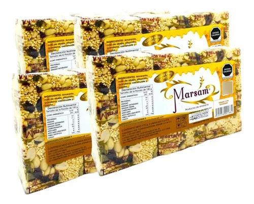 12 Barras Alegrías 62.5 G C/u Miel Arándano Cacahuate Pepita