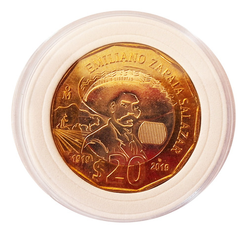 Moneda 20 Pesos Emiliano Zapata Salazar Cápsula M20ez1