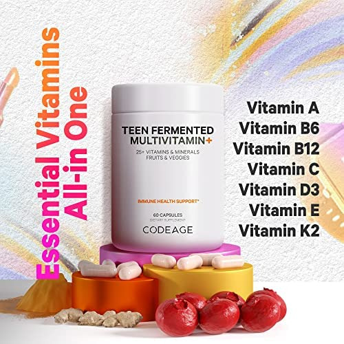 Suplemento Multivitamínico Diário Codeage Teen, 25+ Vitamin