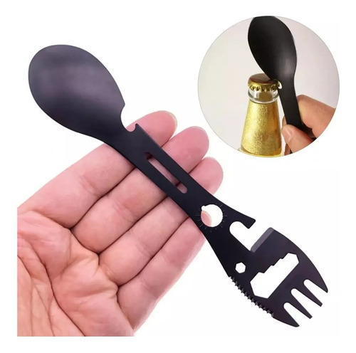 Cubiertos Camping Cuchara Tenedor Cuchillo Navaja Portátil 