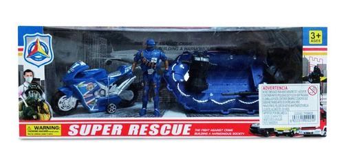 Set Policia Rescatista Y Accesorios De Juguete Superrescue -