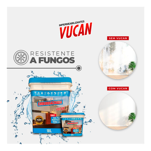 Tinta Emborrachada Antimofo 3,6l Vucan