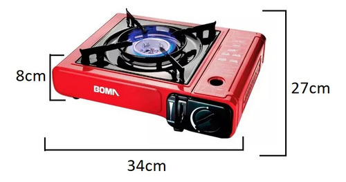Anafe Boma Bm-155 Gas Butano Individual De Metal 35x26 Cm