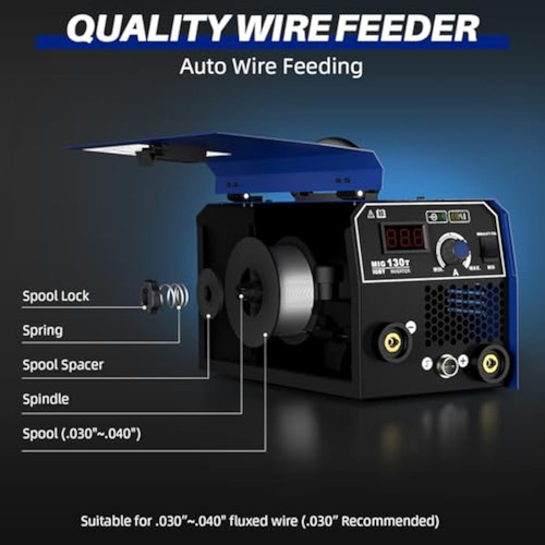 Soldadora Mig 130a, Soldadora Flux Core 3 En 1, Mig/lift