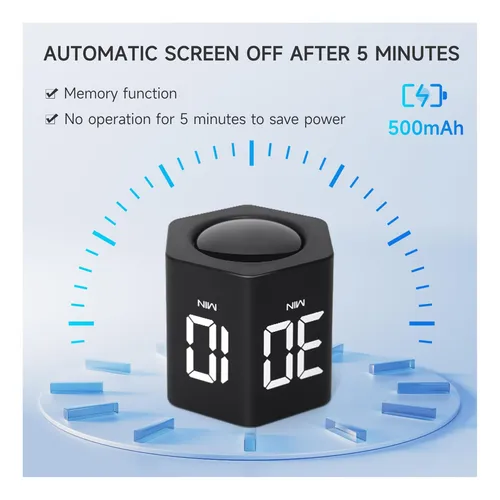 Exily Pomodoro Timer 1,5,10,30,60 Minutos Preestablecido,