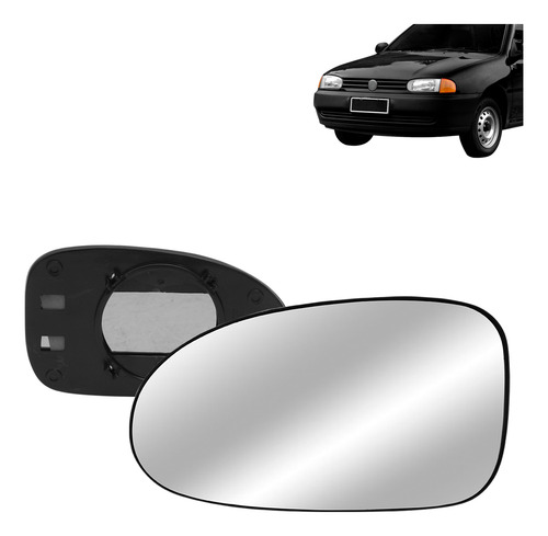 Par Lente Espelho Retrovisor Gol G2 95 96 97 98 99 Com Placa