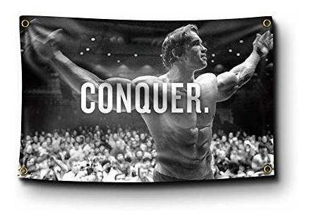 Poster Banger - Original Arnold Schwarzenegger Conquer Motiv