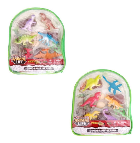 Animal Life Set En Mochila Dinosaurios Ik0119