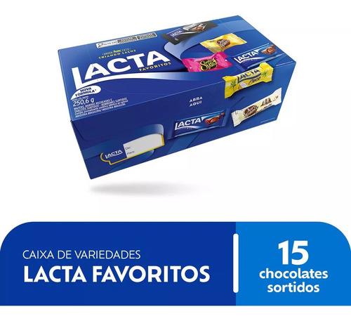 Caixa De Variedades Lacta Favoritos 250,6g