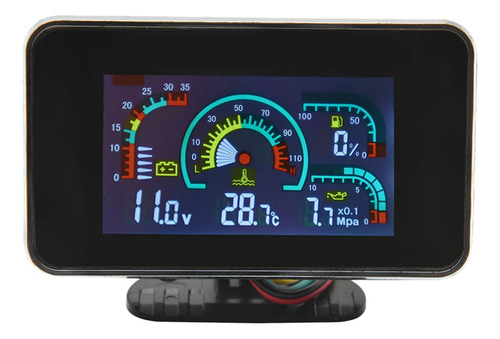 Voltímetro De Presión De Aceite 4 En 1, Lcd, 12 V/24 V, Temp