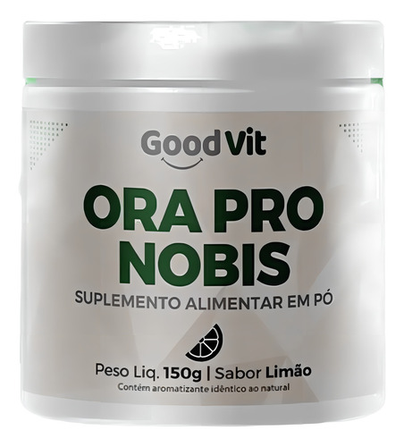 Suplemento Pó Ora Pro Nobis Nature 150g Sem Glúten Good Vit Sabor Limão