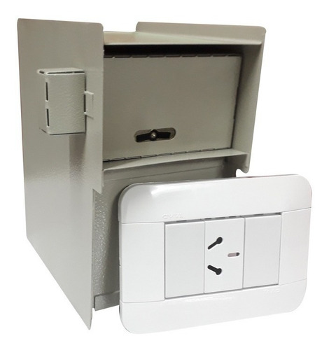 Caja Fuerte Simulada Enchufe Pared De 15cm Fondo Doble