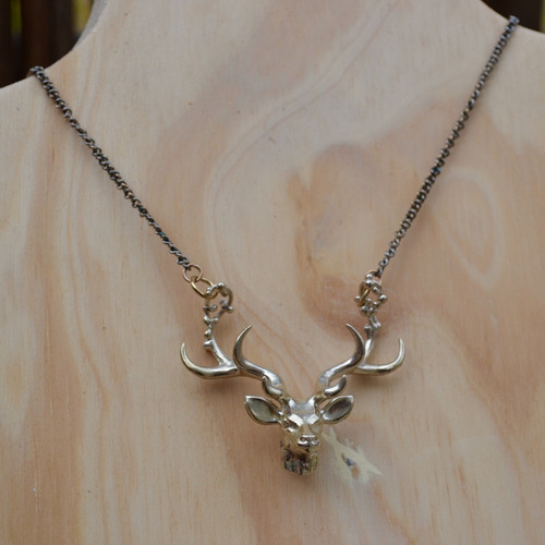 Imagen 3 de 6 de Collar De Ciervo, Animal, Joyeria De Bronce, Joya, Cod1