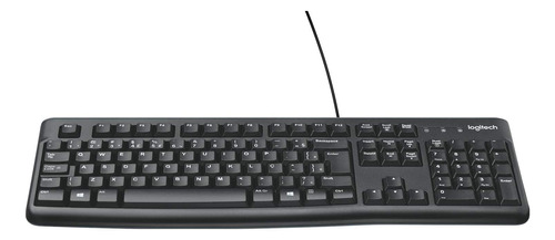 Teclado Com Fio Usb Logitech K120 Resistente Respingos Abnt2