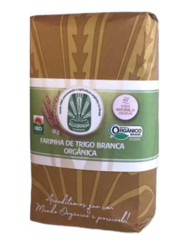Kit 2 Farinha De Trigo Branca Orgânica Alvorada 1kg