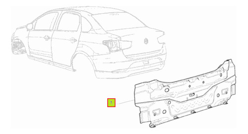 Panel Trasero  Fiat Grand Siena 2013-16 Essence