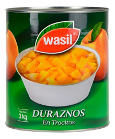 Durazno Wasil En Cubitos 3 Kg  (4 Unidad)super