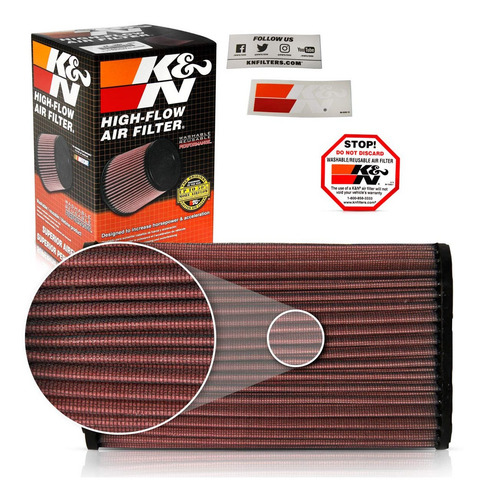 Filtro Ar Moto K&n Hornet Cbr600f 2012 2013 2014 Carenada
