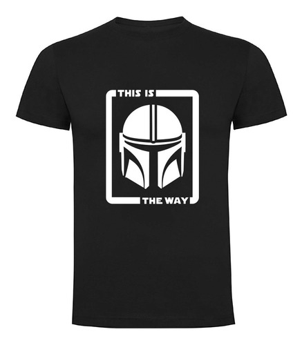 Polera The Mandalorian Star Wars This Is The Way Color Negro