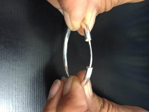 Imagen 6 de 10 de Arracada De Plata 925 De 3cm Mujer Agálea Joyería