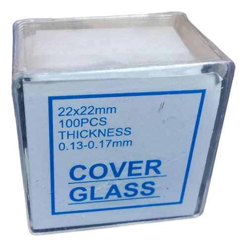 Cubreobjetos De Vidrio Coverglass 22x22mm Caja 100 Pz