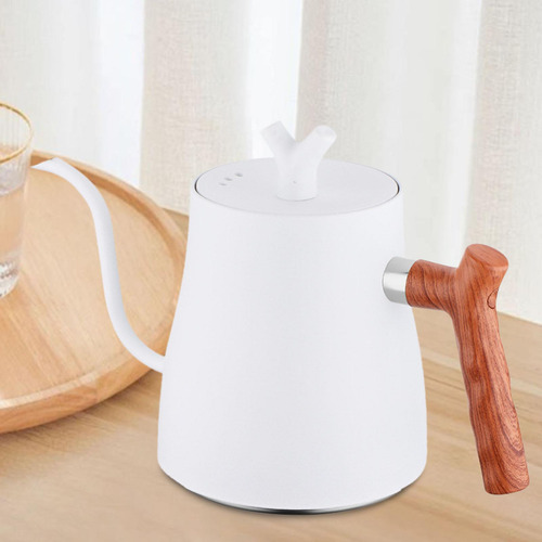 Cafetera Con Cuello De Cisne Y Mango De Madera, Tetera Para