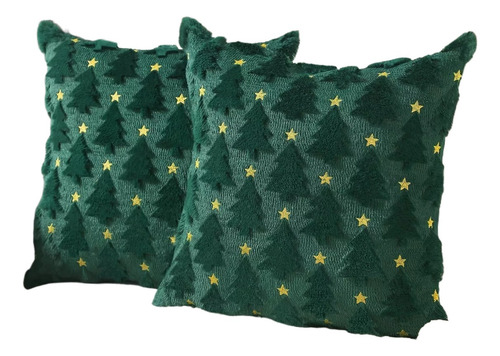 Fundas De Almohada Navideñas, 45 X 45 Cm, 2 Fundas De Felpa