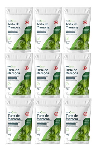 Kit 9 Fertilizante Maxgreen Torta De Mamona 1kg - Forth